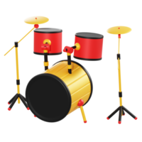 illustrazione 3d oggetto drum set