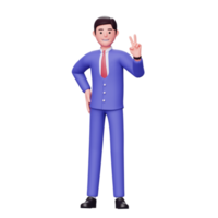 ilustração de personagem de empresário 3D png