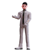 Ilustración de novio de boda de personaje 3d png