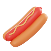 3d illustratie hotdog-object png