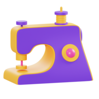 3d illustration sewing machine object png