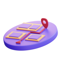 3d icon illustration map location png