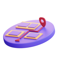 ubicación de mapa de ilustración de icono 3d png