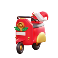 3d christmas red vespa png