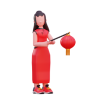 illustrazione del personaggio 3d capodanno cinese