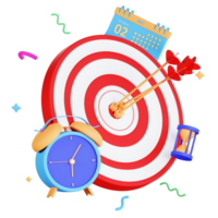 3D target business illustration png