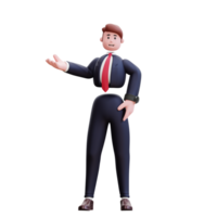 3d character businessman illustration png