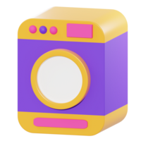 3d illustration washing machine object png