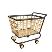 3d illustration ramadan shopping cart object png