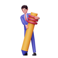 illustration de personnage d'homme d'affaires 3d png