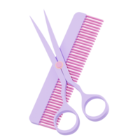 3d illustration hair salon object png