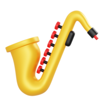 illustrazione 3d oggetto sassofono