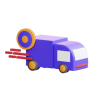 3d icon illustration delivery car png