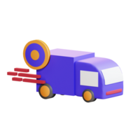 coche de entrega de ilustración de icono 3d png