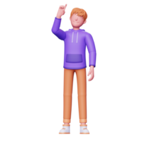 3d character young have idea png