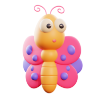 niedliche schmetterling 3d-illustration png