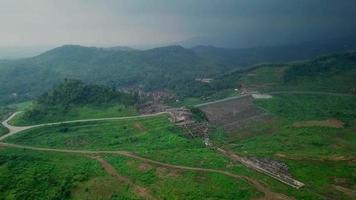 Beautiful aerial view of the mountains, in Bandung-.Indonesia video