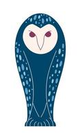 Mythical owl, mystical character wild fairy tale animal vector