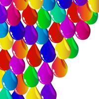 Abstract vector background with colorful paint drops.