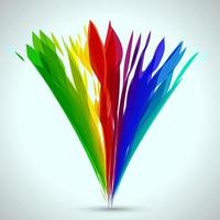 Abstract Vector Colorful Bouquet Splash Elements Rainbow Design on a Light Background.