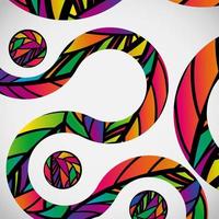 Abstract background with colorful mosaic design wave lines. vector