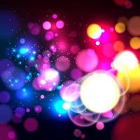 Bright colorful abstract background with defocused light bokeh. vector