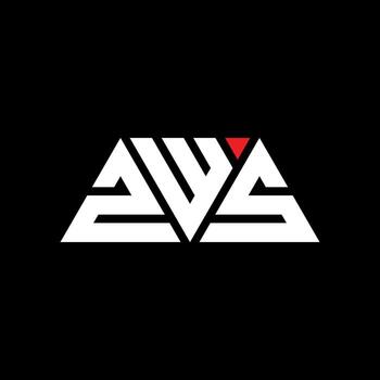 ZWS triangle letter logo design with triangle shape. ZWS triangle logo design monogram. ZWS triangle vector logo template with red color. ZWS triangular logo Simple, Elegant, and Luxurious Logo. ZWS