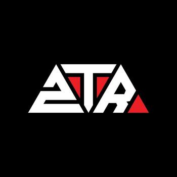 ZTR triangle letter logo design with triangle shape. ZTR triangle logo design monogram. ZTR triangle vector logo template with red color. ZTR triangular logo Simple, Elegant, and Luxurious Logo. ZTR
