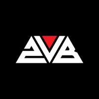 Diseño de logotipo de letra triangular zvb con forma de triángulo. monograma de diseño del logotipo del triángulo zvb. plantilla de logotipo de vector de triángulo zvb con color rojo. logotipo triangular zvb logotipo simple, elegante y lujoso. zvb