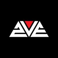 diseño de logotipo de letra triangular zve con forma de triángulo. monograma de diseño del logotipo del triángulo zve. plantilla de logotipo de vector de triángulo zve con color rojo. logotipo triangular zve logotipo simple, elegante y lujoso. zve