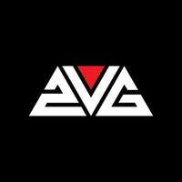 diseño de logotipo de letra triangular zvg con forma de triángulo. monograma de diseño de logotipo de triángulo zvg. plantilla de logotipo de vector de triángulo zvg con color rojo. logotipo triangular zvg logotipo simple, elegante y lujoso. zvg