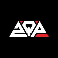 ZQP triangle letter logo design with triangle shape. ZQP triangle logo design monogram. ZQP triangle vector logo template with red color. ZQP triangular logo Simple, Elegant, and Luxurious Logo. ZQP