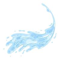 salpicadura de agua, figura de onda. ilustración vector