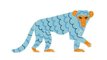 Mythical monkey, mystical character wild fairy tale animal vector