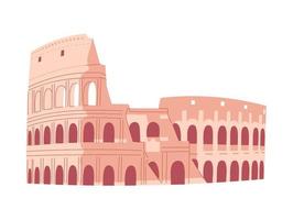 Coliseum in Rome. Italian sightseeing. illustration