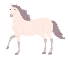 caballo ligero con un tinte rosa. vector