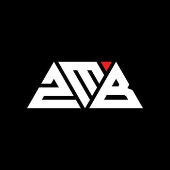 ZMB triangle letter logo design with triangle shape. ZMB triangle logo design monogram. ZMB triangle vector logo template with red color. ZMB triangular logo Simple, Elegant, and Luxurious Logo. ZMB