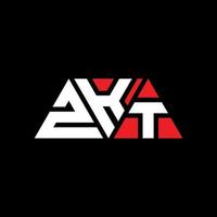 ZKT triangle letter logo design with triangle shape. ZKT triangle logo design monogram. ZKT triangle vector logo template with red color. ZKT triangular logo Simple, Elegant, and Luxurious Logo. ZKT