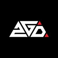 Diseño de logotipo de letra triangular zgd con forma de triángulo. monograma de diseño del logotipo del triángulo zgd. plantilla de logotipo de vector de triángulo zgd con color rojo. logotipo triangular zgd logotipo simple, elegante y lujoso. zgd