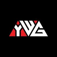 diseño de logotipo de letra de triángulo ywg con forma de triángulo. monograma de diseño de logotipo de triángulo ywg. plantilla de logotipo de vector de triángulo ywg con color rojo. logotipo triangular ywg logotipo simple, elegante y lujoso. ywg