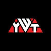 diseño de logotipo de letra de triángulo ywt con forma de triángulo. monograma de diseño de logotipo de triángulo ywt. plantilla de logotipo de vector de triángulo ywt con color rojo. logotipo triangular ywt logotipo simple, elegante y lujoso. ywt