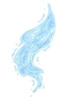 salpicadura de agua, figura de onda. ilustración vectorial vector