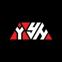 diseño de logotipo de letra de triángulo yyh con forma de triángulo. monograma de diseño del logotipo del triángulo yyh. plantilla de logotipo de vector de triángulo yyh con color rojo. logotipo triangular yyh logotipo simple, elegante y lujoso. yyh
