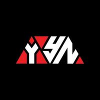 diseño de logotipo de letra de triángulo yyn con forma de triángulo. monograma de diseño del logotipo del triángulo yyn. plantilla de logotipo de vector de triángulo yyn con color rojo. logotipo triangular yyn logotipo simple, elegante y lujoso. yyn