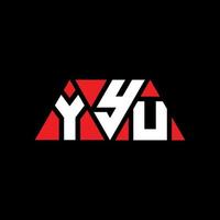 diseño del logotipo de la letra del triángulo yyu con forma de triángulo. monograma de diseño del logotipo del triángulo yyu. plantilla de logotipo de vector de triángulo yyu con color rojo. logotipo triangular yyu logotipo simple, elegante y lujoso. yyu