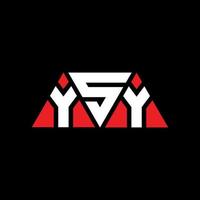 diseño de logotipo de letra de triángulo ysy con forma de triángulo. monograma de diseño de logotipo de triángulo ysy. plantilla de logotipo de vector de triángulo ysy con color rojo. logotipo triangular ysy logotipo simple, elegante y lujoso. ysi