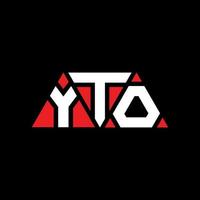 YTO triangle letter logo design with triangle shape. YTO triangle logo design monogram. YTO triangle vector logo template with red color. YTO triangular logo Simple, Elegant, and Luxurious Logo. YTO