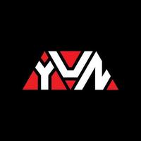 diseño de logotipo de letra de triángulo yun con forma de triángulo. monograma de diseño del logotipo del triángulo yun. plantilla de logotipo de vector de triángulo yun con color rojo. logo triangular yun logo simple, elegante y lujoso. Yun