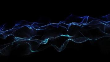 Modern video of flowing cyber particles