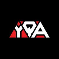 YQA triangle letter logo design with triangle shape. YQA triangle logo design monogram. YQA triangle vector logo template with red color. YQA triangular logo Simple, Elegant, and Luxurious Logo. YQA